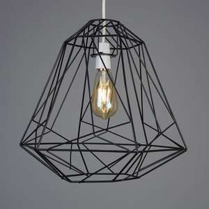 Iconic Peru Wire Frame Pendant Shade in Black £9 + £3.95 delivery (Possible extra 15% off with code) @ Iconic Lights