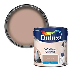 Dulux 500006 Matt Emulsion Paint For Walls And Ceilings - Cookie Dough 2.5L - £7.20 (+£4.49 Non-Prime) @ Amazon