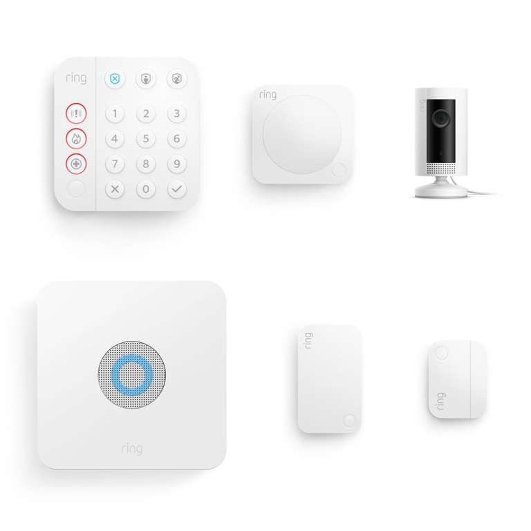 Ring Alarm 5-Piece v.2 Kit with Ring Indoor Cam - £116.10 Protect subscribers £129 without @ Ring