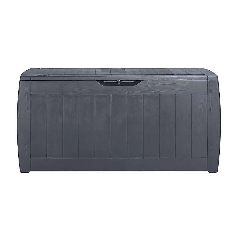 Keter Hollywood Wood effect Plastic Garden storage box 270L £16 (free click and collect) @ B&Q