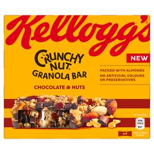 Kellogg's Crunchy Nut Chocolate & Nuts Granola Cereal Bar 4 x 32g (128g) - £1.50 @ Co-operative