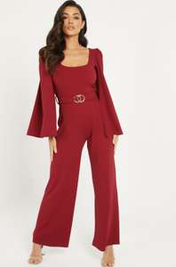 Black Friday deals e.g. Berry Cape Sleeve Palazzo Jumpsuit - £28.79 / £32.78 delivered @ Quiz Clothing