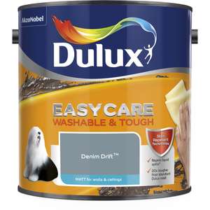 Dulux Easycare Washable & tough all colours Matt Emulsion paint 2.5L - 2 for £34 @ B&Q