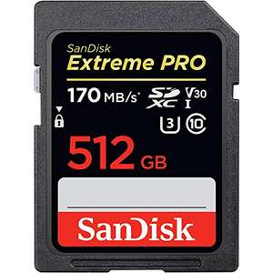SanDisk Extreme PRO 512GB SDXC Memory Card up to 170MB/s £89.99 @ Amazon