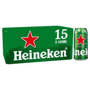 Heineken Premium Lager Beer Cans 15 x 440ml - £12 @ Morrisons