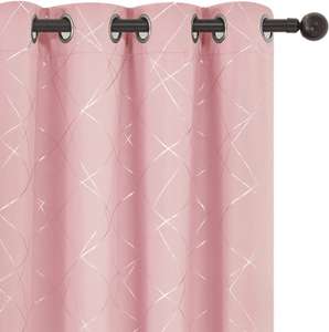 Umi Foil Printed Line Blackout Curtains Thermal Insulated Window Eyelet Curtains £11.90 Prime (+£4.49 non Prime)