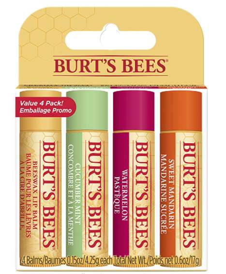 Burt’s bees lip balm 4-pack £7.58 prime + £4.49 non prime Dispatches from Sold by Amazon EU