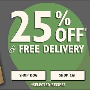 25% discount on selected products + Free Delivery at Lily's Kitchen
