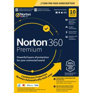 Norton 360 Premium 2021 - 2 year licence for 10 devices - £19.99 @ PC Pro