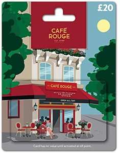 £20 Cafe Rouge gift card for £16 (+£4.49 Non-Prime) @ Amazon