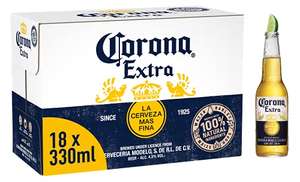 Corona Extra Mexican Lager Beer Bottle, 18 x 330ml £12 Prime (+£4.99 non Prime) @ Amazon