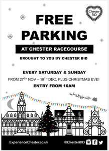 Free Weekend Parking at Chester Racecours Every Saturday and ~Sunday