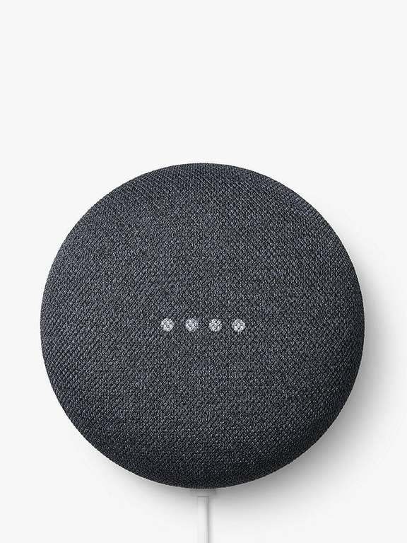 Google Nest Mini Hands-Free Smart Speaker, 2nd Gen, Charcoal £18 + £2 click and collect @ John Lewis 2 year guarantee included