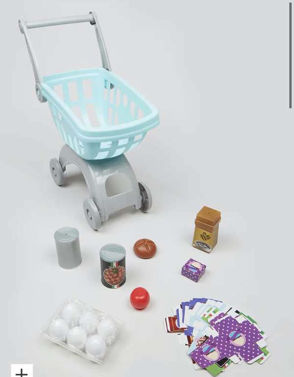 Kids Shopping Trolley Play Set (50cm x 40cm x 22cm) £6 free click and collect at Matalan