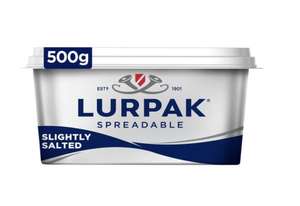 Lurpak Slightly Salted Spreadable 500g £3.25 @ Morrions