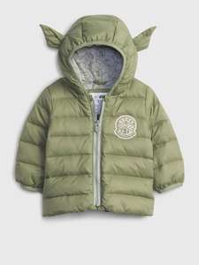 Yoda babyGap Star Wars ColdControl Puffer Jacket £22.48 Delivery is £4 or Free with £35 spend @ GAP