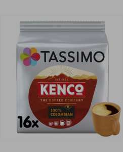Tassimo Kenco Colombian Coffee Pods (Pack of 5, Total 80 Coffee Capsules) - £12.96 (+£4.49 Non Prime) @ Amazon
