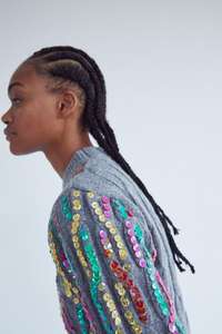 Warehouse deal of the day - Recycled Mixed Sequin Cable Knit Jumper - £10 (+£4.99 Delivery) @ Warehouse