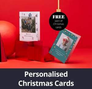 Free Pack of 10 Personalised Cards with codes - £2.99 delivery @ Photobox