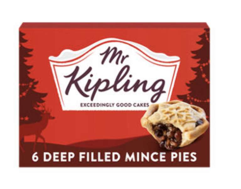Mr Kipling Deep Filled Mince Pies 97p @ Asda