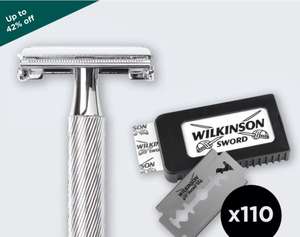 Wilkinson Sword Classic Double Edge razor + 110 blades for £21.25 delivered at Wilkinson Sword