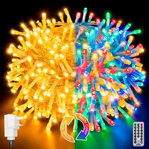 Outdoor Fairy Lights 20m/66ft 200 LEDs Warm White & Multicolour Changing String Lights £219.97 Prime Exclusive @ Amazon Sold by OllnyDirect