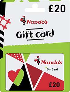 2 x £20 Nandos Gift Cards - £33.99 online and instore (Members Only) @ Costco