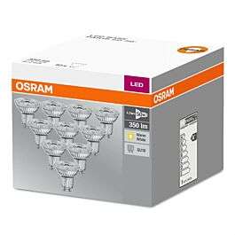 10 pack Osram 4.3W (equi 50W) GU10 PAR16 LED Reflector Light Bulbs, Warm White (free collection or delivery + £4.95) @ Robert Dyas