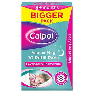 Calpol Vapour Plug XL Refill Pads - 10 count £7.20 (Subscribe & Save), otherwise £9 Prime or +£4.99 (Non Prime) @ Amazon