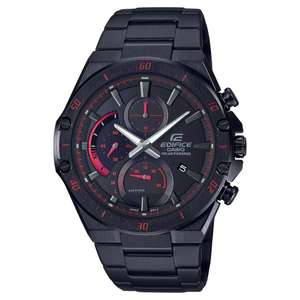Casio Edifice Mens Solar Sapphire IP Chronograph Black Watch, £98.09 with code delivered at TH Baker