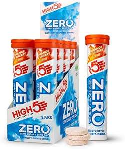 HIGH5 ZERO Electrolyte Hydration Tablets Added Vitamin C, Orange and Cherry, Pack of 8 x 20 Tubes - £17.49 (+£4.49 NP) @ Amazon
