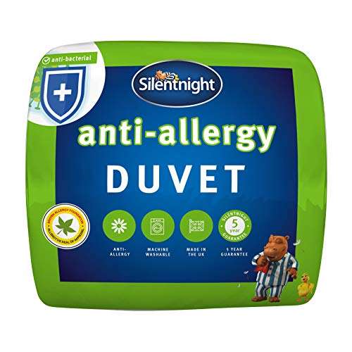 Silentnight Anti-Allergy Duvet, 4,5 Tog Duvet, Microfibre, Single, Anti-Bacterial Quilt £10.87 (Prime) + £4.49 (non Prime) at Amazon