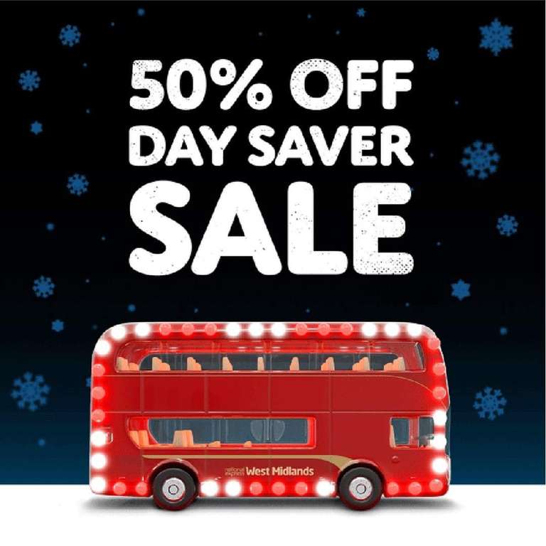 West Midlands Day Saver tickets through the NXBus app - £2 @ National Express Shop
