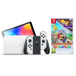 Nintendo Switch - White (OLED Model) + Paper Mario: The Origami King OR Pikmin 3 Deluxe - £319.99 + £4.99 delivery @GAME