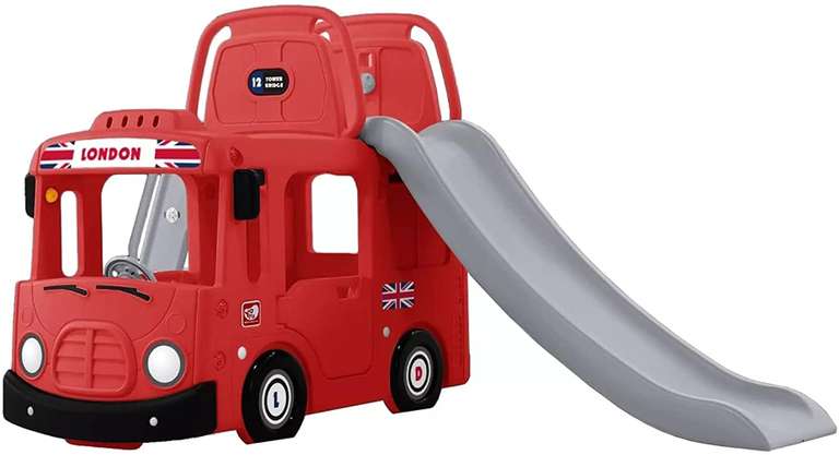 Ricco 3-in-1 London Bus indoor/outdoor climbing frame with slide for £99.99 delivered using code @ Robert Dyas