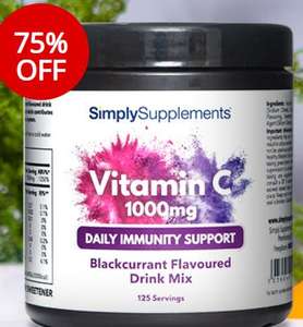 Vitamin C 1000mg Powder – Blackcurrant Flavour - £2.49 delivered @ Simply Supplements