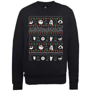 Disney The Nightmare Before Christmas Jack Sally Zero Faces Black Sweatshirt £12 delivered with code @ IWOOT