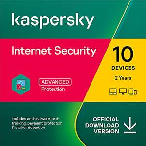 Kaspersky Internet Security 2022 | 10 Devices | 2 Years £26.95 @ Amazon