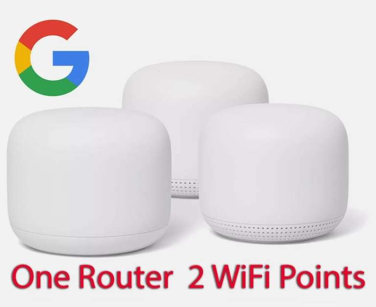 Refurbished Google Nest WiFi Routers - trio (US Plug) £167.99 (Nectar) or £178.49 (non-Nectar) delivered with code @ eBay / epicentre1
