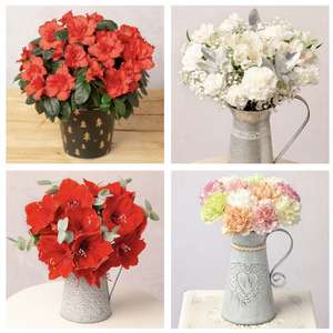 25% Off All Flowers & Plants / eg: Christmas Snowflake Bouquet £17.25 + Free Delivery @ Bunches