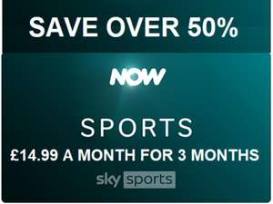 Now TV Sports £14.99 a month for first 3 months @ Now