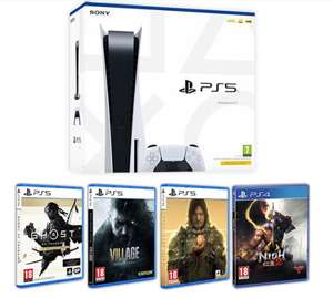 PlayStation 5 Console + Nioh 2 + Resident Evil Village +Ghost of Tsushima DC + Death Stranding DC £604.85 @ Shopto
