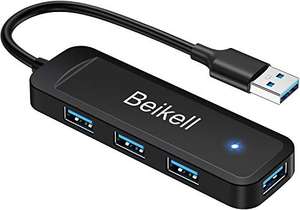 Beikell USB 3.0 4-Port USB HUB £6.99 Prime / £11.48 nonPrime - Sold by GritinDirect UK / Fulfilled By Amazon