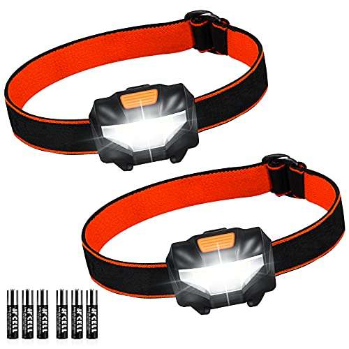 LED Head Torch, 2 Pack Super Bright LED Headlamp with 3 Lighting Modes, Waterproof £6.79 + £4.49 NP Dispatches Amazon Sold by yiming store
