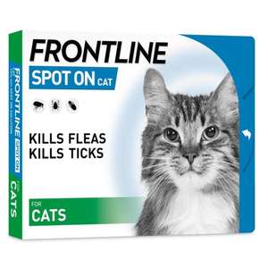 Frontline Flea and Tick treatment up to 56% off, e.g. £6.19 for Spot On Flea & Tick Treatment Cat 1 Pipette @ Waitrose Pet £3.95 delivery