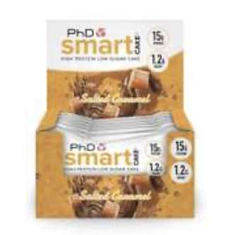 PhD Smart Cake-High Protein, low sugar chocolate covered baked snack, (Salted Caramel), Pack of 12 - £7.63 (+£4.49 Non-Prime) @ Amazon