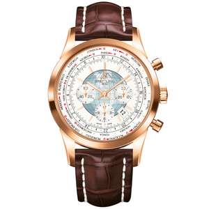 BREITLING TRANSOCEAN CHRONOGRAPH UNITIME 18CT RED GOLD LEATHER STRAP WATCH £15570 @ Berrys