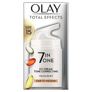 Olay Total Effects 7 in One CC Cream Complexion Corrector SPF 15 Fair to Medium, 50ml - £7.49 (+£4.99 Non Prime Delivery) @ Amazon