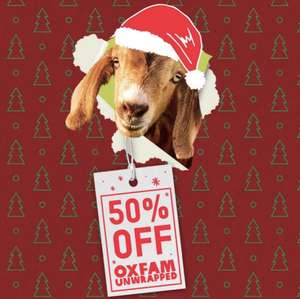 50% off charity gift cards @ Oxfam