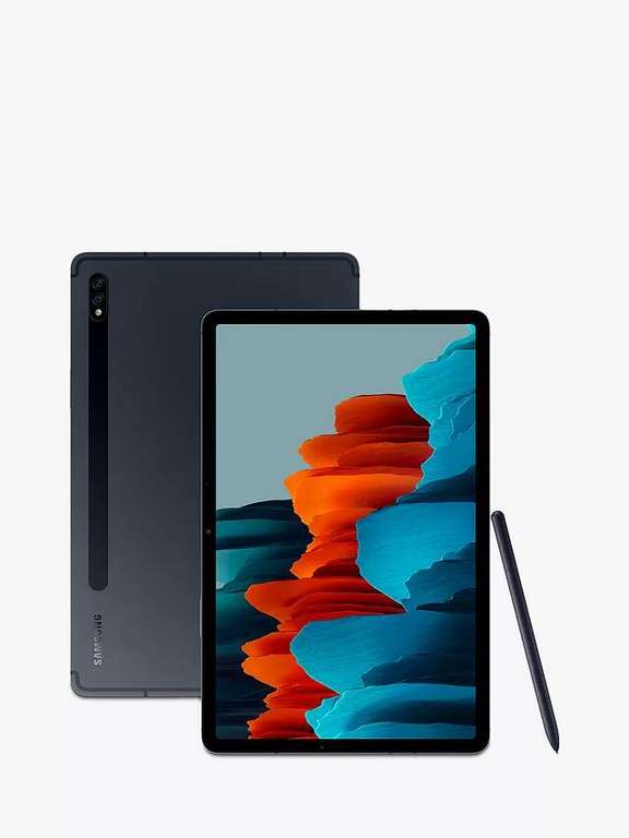 Samsung Galaxy Tab S7 Tablet with Bluetooth S Pen,8GB RAM, 256GB, Wi-Fi, 11", Mystic Black £589 + £100 cashback @ John Lewis & Partners
